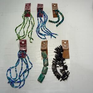 Bead Gallery Jasper Czech Glass Bead Lot Boho Jewelry NOS